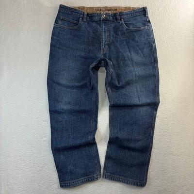 Duluth Trading Co Flex Ballroom Jeans Men 40x30 Blue Relaxed Faded Workwear