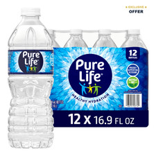 Pure Life Store Pure Life Purified Water Bottles, 12 Pack - Still Bottled Water