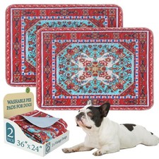 Washable Pee Pads for Dogs, 2 Pack Reusable Puppy Pads Waterproof, Absorbent ...