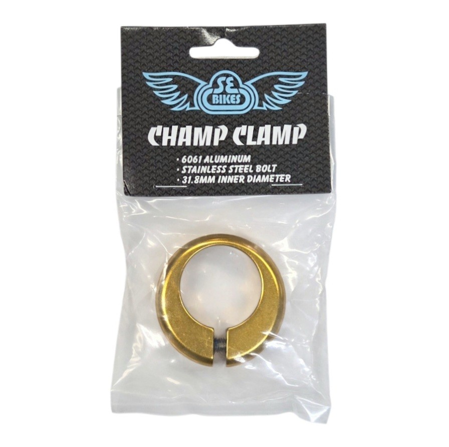 Seatpost Clamp Bmx Champ Clamp 31.8 Alloy Anodized Gold