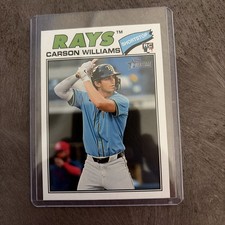 2026 Topps Heritage MLB Rookie Card #161 Carson Williams Tampa Bay Rays