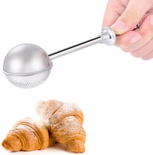 Flour Sifter, Stainless Steel Flour Sifter for Baking, One Handed Operation Baki