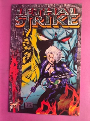 LETHAL STRIKE   #1  FINE 1995 B&B W/CARD COMBINE SHIPPING $5 MINIMUM ORDER
