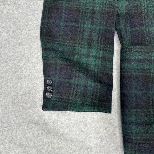 Tommy Hilfiger Men's Plaid Sport Coat Wool Blazer - Blue Green Large 40R - Picture 3 of 14