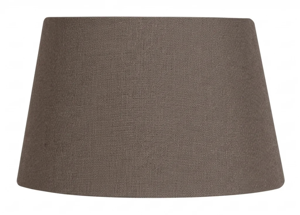 Lampshade Brown 14"" Mocha Linen Tapered Drum 355mm Oaks Lighting L901/14 MO