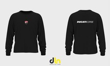 FELPA girocollo  TRIBUTO DUCATI nera bianca  xs s m l xl 2xl 3xl