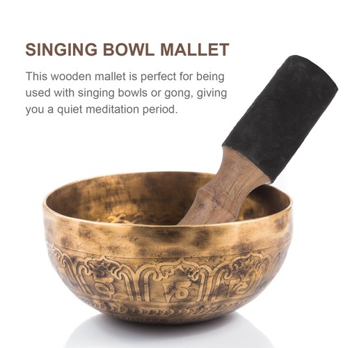 Buddha Sound Bowl Canto Terapia Nepal Canzone Mazze Ricambio per Carillon a Mano - Foto 9 di 12