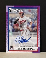 2025 Topps Update LUKE KEASCHALL 1990 Topps 35th On-Card RC Auto #90AU-KEA TWINS