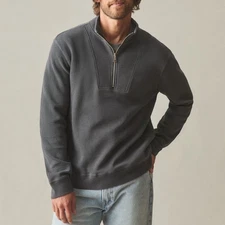 American Giant Men's French Rib Half Zip Size XL Made In USA