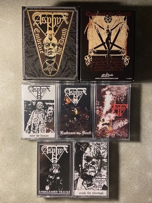New Asphyx Embrace Death Demo Cassette Boxset Mutilating Process Crush Cenotaph