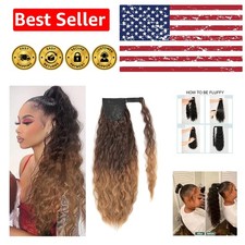 Wavy Curly 22-Inch Clip-In Ponytail Extension - Fluffy Hair for Elegant Styles