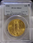 1926 US $20 Saint Gaudens Gold Piece Double Eagle MS63 PCGS