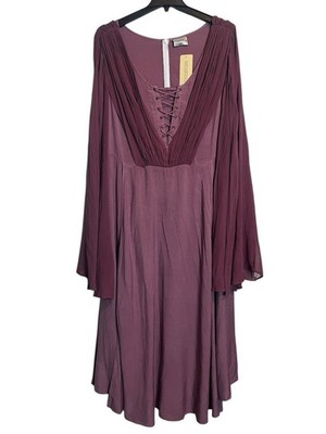 purple flowy dress Purple Pleated Bodice Strapless Gown 38280