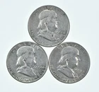Higher Grade - 1950 1950 1951 Franklin Half Dollar 90% SIlver Lot *136