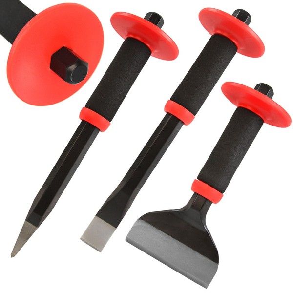 HandmeißEl Set 3-Tlg. Durchschlag- Und Trennwerkzeug FüR Metallbearbeitung-image