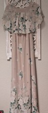 NWT Show Me Your MuMu Hacienda Maxi Dress Bouquet Toss Taupe Floral Size XS