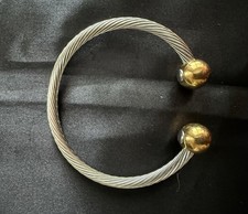 Vintage Gold Filled Copper Magnet Therapeutic Bangle Twist Open