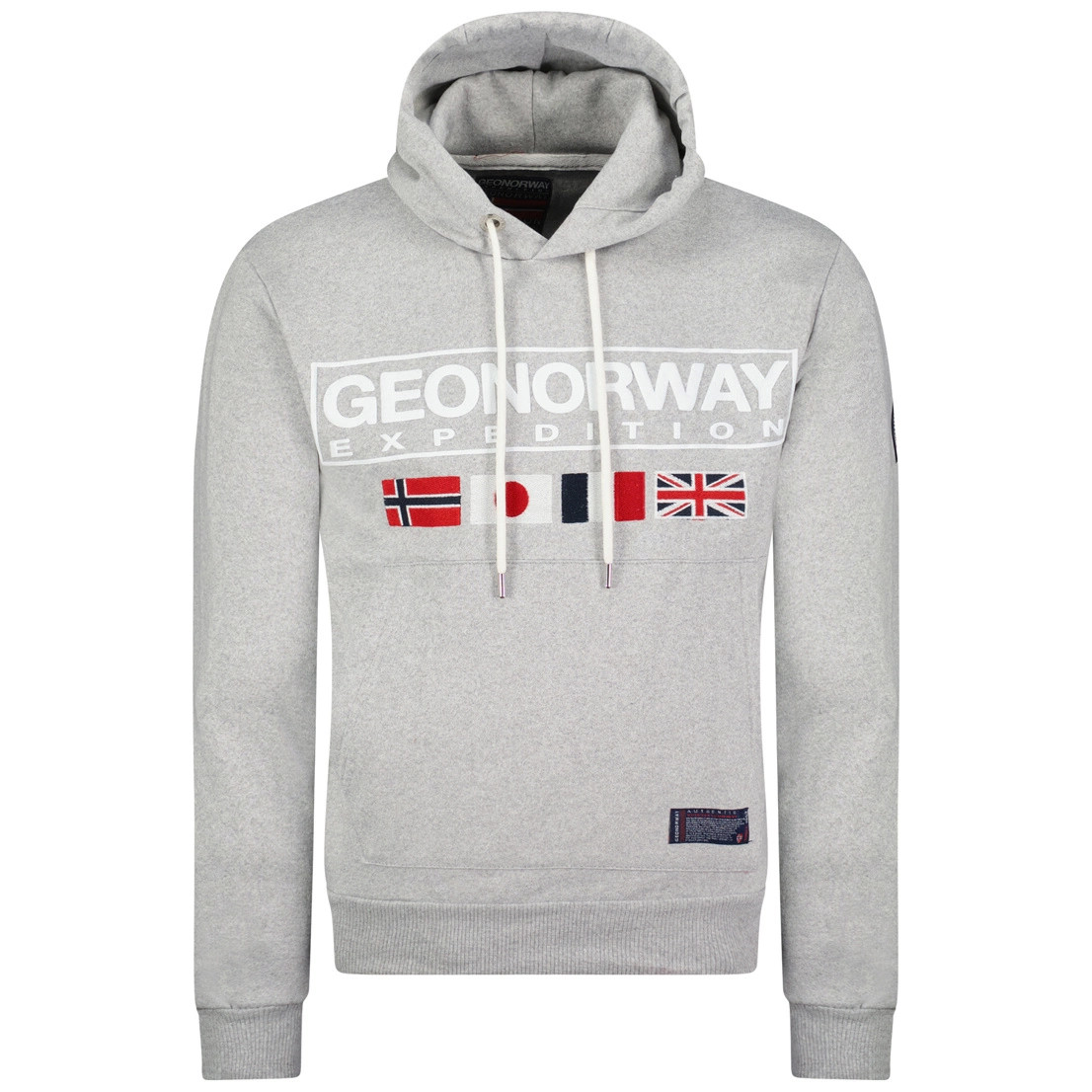 Geographical Norway GREAT Herren Grau Sweatshirt Baumwolle mit Kapuze WY8612H