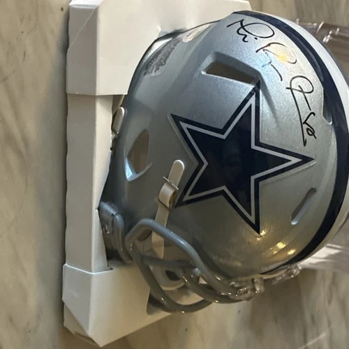 Michael Irvin signed Mini Helmet with player Hologram
