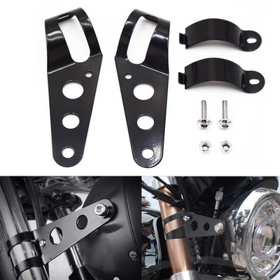 Motorcycle headlight holder forks universal 35 mm 43 mm 2 pieces black