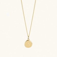 Stainless Steel Silver/Gold Alphabet Initial Pendant Necklace –26 Letters A–Z