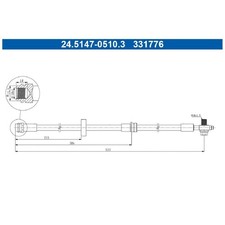 2x Bremsschlauch vorne für Audi A2 8Z0 | 24342676