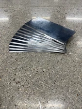 4”x 12” .125 Extra Heavy Duty Floor Scraper Blades. (10 Pack)