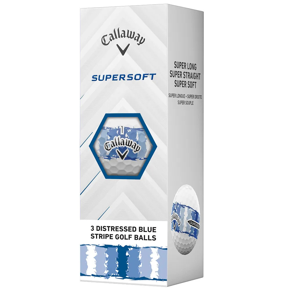 Callaway Supersoft Distressed Stripe Golf Balls - BRAND NEW - BLUE