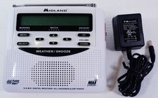 Midland Model WR-120 S.A.M.E. NOAA Digital Weather Alert Radio, Tested Working