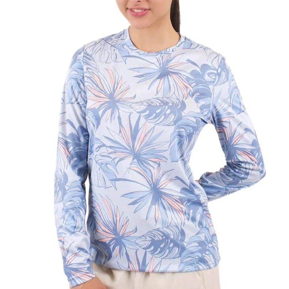 NWT, Mountain and Isles, Creek Tropical Palm, Sun protection T-shirt, Medium
