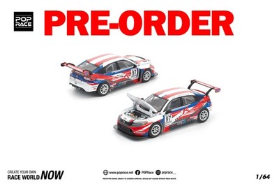 (Pre-order) POP RACE 1/64 HONDA CIVIC TYPE-R (FL5) TCR - M&K RACING Model Car