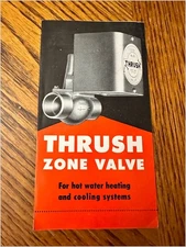 Thrush Zone Valve Hydronic Heat Brochure Clover Park PA ~1960s