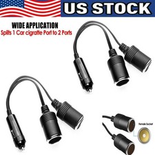Dual Car Cigarette Lighter Splitter Charger Power Socket Adapter 12v Outlet Lot