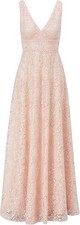 Adrianna Papell Women's Sequin Guipure Gown Formal Dress Bridesmaid Blush Size 4