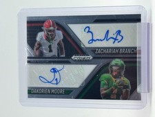 Dakorien MOORE Zachariah BRANCH 2025 PRIZM BLACK DUAL ROOKIE AUTO #DA-WR Q4856