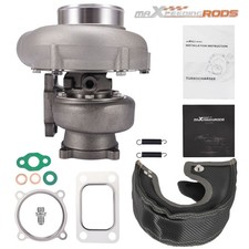 Dual Ball Bearing Turbo Billet Gt3582 Gt35 T3 0.63 Arcarbon Fiber Heat Shield