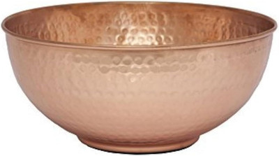 Pure Copper Mixing Bowl with Hammered Finish for Salad, Egg Beating, Decorative