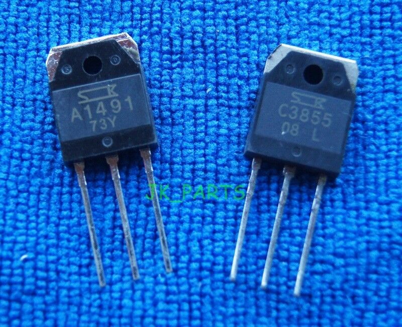 1pairs(2pcs) 2SA1491 & 2SC3855 SANKEN Transistor A1491 1pairs(2pcs) 2SA1491 & 2SC3855 SANKEN Transistor A1491