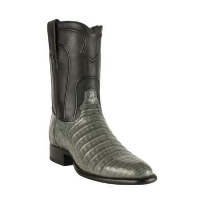 Los Altos GRAY CAIMAN Crocodile Belly Roper WESTERN Boot Round Toe EE 698209