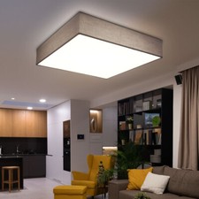 Lampada Da Soffitto Per Camera Da Letto Tessuto CCT 3 Livelli LED L 50 Cm
