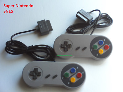2 New Super Nintendo SNES System Console Controller 16-Bit 6FT Retro Control Pad