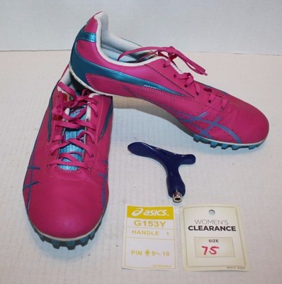 Asics Pink Blue Women's Running Cleats Hyper-Rocket Girl SP4 Shoes G153Y Sz 7.5