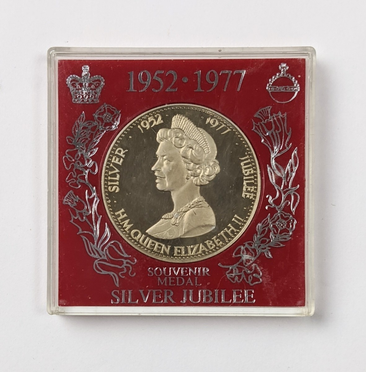 Rare 1952 / 1977 Queen Elizabeth II .925 Silver Jubilee