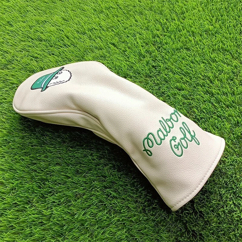 Leather Golf Club Cover Driver Fairway Wood Hybrid Ut Putter Mallet Headcover - Image 3 of 4