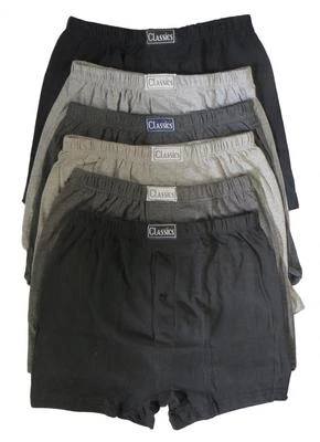 6 Pairs Men's Plain Boxer Shorts Underwear, SockStack Cotton Boxers S M L XL XXL