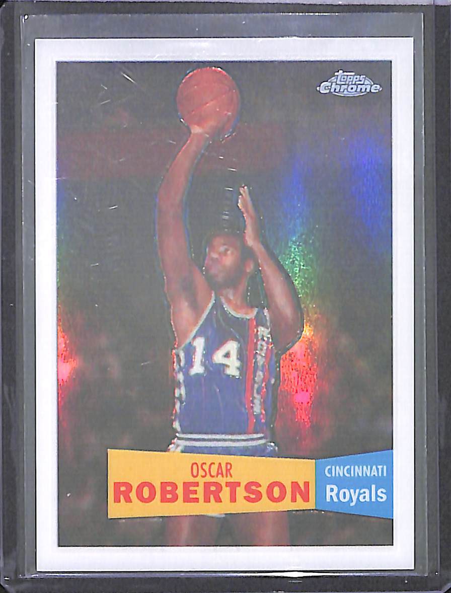 2007-08 Topps Chrome White Border Refractor #79 Oscar Robertson No 73 of 99