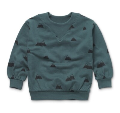 SPROET & SPROUT   SWEATSHIRT RIB NECK MOUNTAIN PRINT (W23-849)  SIZE 8Y