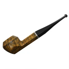 MUXIANG Briar Rhodesian Tobacco Pipe Wooden Smooth Bulldog Pipe Double Beadlines