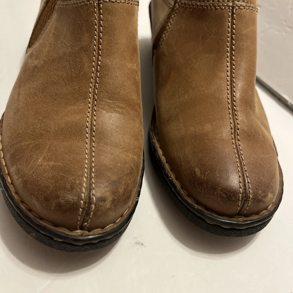 Eastland Amore Loafer Brown Leather Slip-On Wedge Heel Womens Size 9 1/2 W - Image 4 of 4