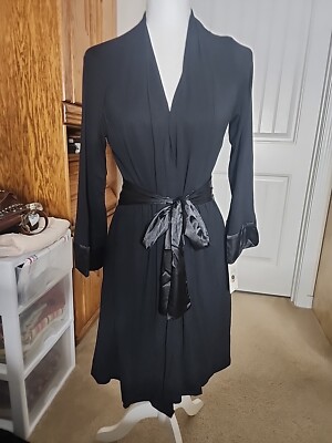 Midnight Carole Hochman Black Robe Size Small NWT Super Soft And Comfy 33'' Long 